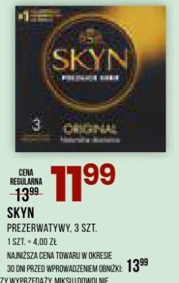 Prezerwatywy Skyn Original, 3 szt. promocja w Drogerie Natura