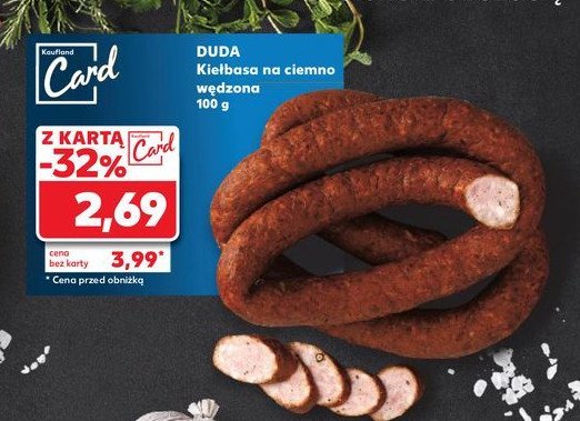 Kiełbasa na ciemno wędzona Silesia duda promocja