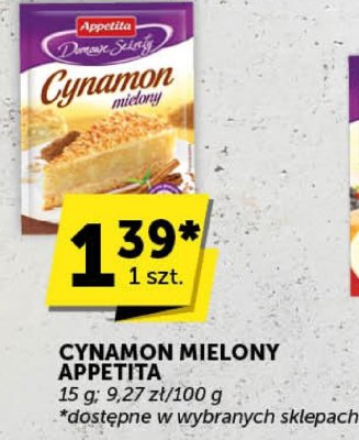 Cynamon mielony Appetita promocja w Euro Sklep