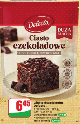 Ciasto duża blacha czekoladowe  promocja w Dino