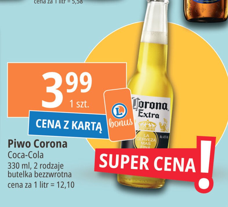 Piwo Corona Extra promocja w Leclerc