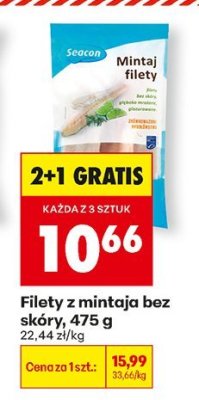 Filety z mintaja bez skóry Seacon promocja w Biedronka