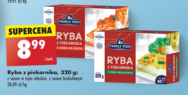 Ryba z piekarnika z sosem w stylu włoskim Family fish promocja