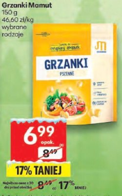 Grzanki Mamut wybrane rodzaje promocja w Delikatesy Centrum