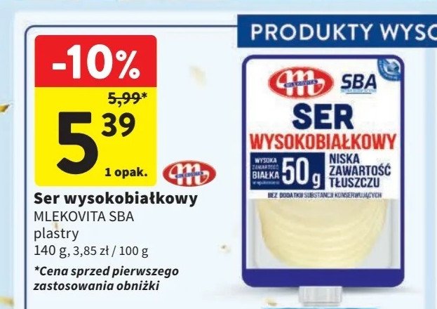 Ser wysokobiałkowy plastry Mlekovita promocja