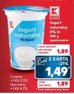Jogurt naturalny 0% K-classic promocja