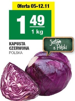 Kapusta czerwona polska promocja w SPAR