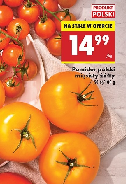 Pomidory polskie mięsiste żółte promocja w Biedronka