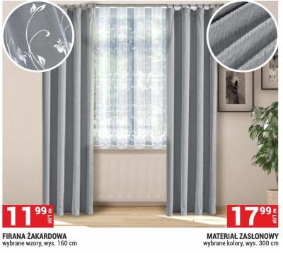 Firana żakardowa wys. 160 cm promocja w Merkury Market
