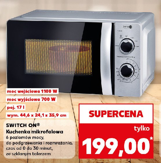 Kuchenka mikrofalowa 700 w Switch on promocja w Kaufland