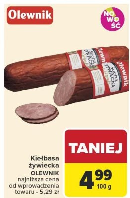 Kiełbasa żywiecka OLEWNIK promocja w Carrefour