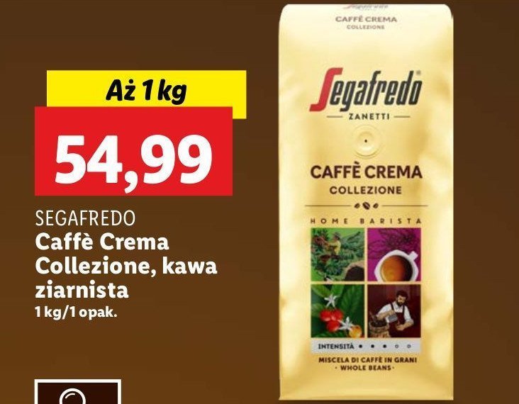 Kawa Segafredo caffe crema collezione promocja w Lidl