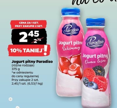 Jogurt pitny, różne rodzaje promocja w Netto