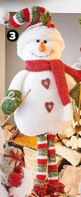 Figurka bałwanek na nartach z kijkami promocja w Netto