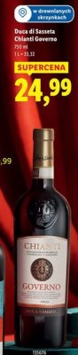 Wino Duca di Sasseta Chianti Governo promocja w Lidl