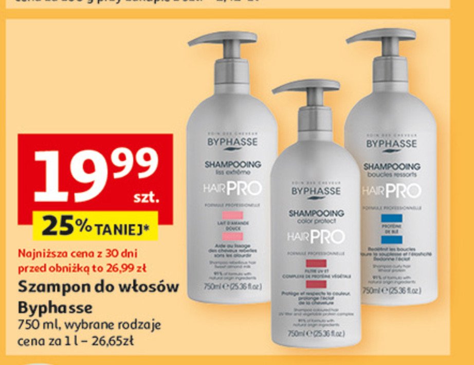 Szampon do włosów boucles ressorts BYPHASSE HAIR PRO promocja w Auchan