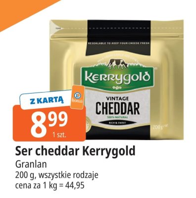 Ser Ser cheddar Kerrygold Granlan promocja w Leclerc