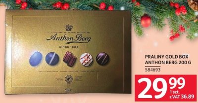 Praliny Gold Box Anthon Berg 200 g promocja w Selgros