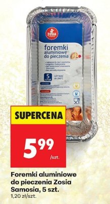 Foremki aluminiowe do pieczenia Zosia Samosia promocja w Biedronka