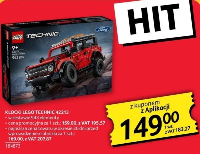 Klocki LEGO KLOCKI LEGO TECHNIC 42213 promocja w Selgros