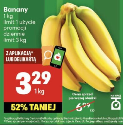 Banany promocja w Delikatesy Centrum