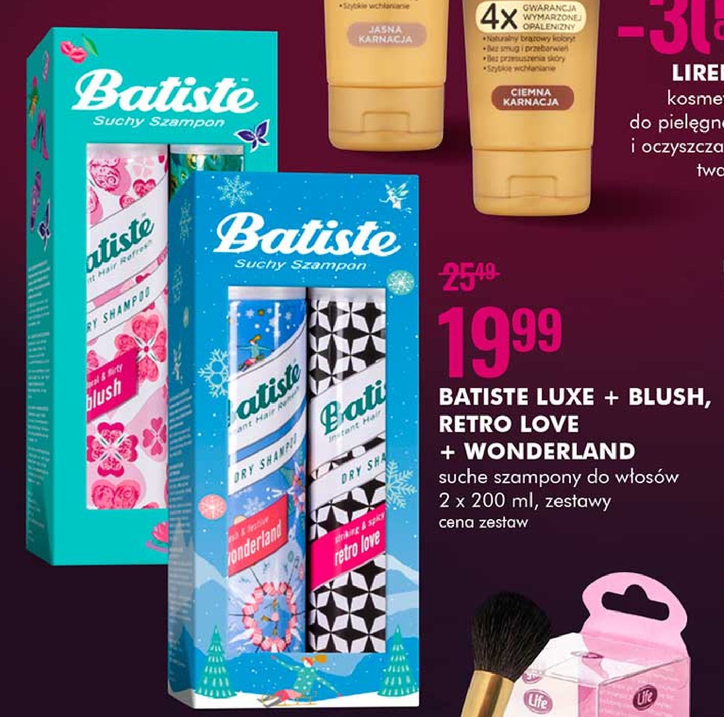Szampon do włosów suchy retro love + wonderland Batiste dry shampoo promocja