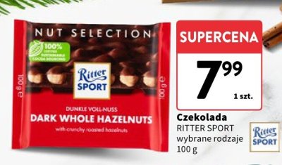 Czekolada RITTER SPORT wybrane rodzaje promocja w Intermarche