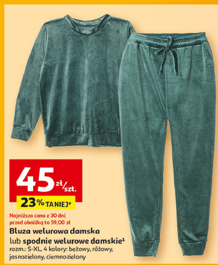 Bluza damska welur s-xl promocja