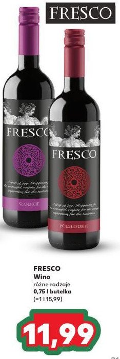 Wino Fresco sweet promocja w Kaufland