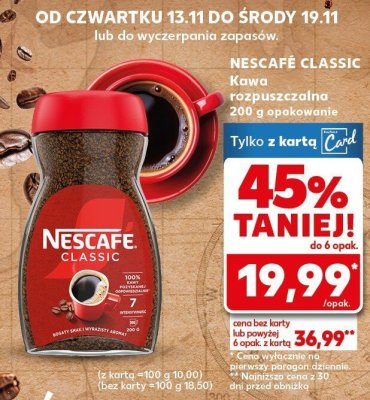 Kawa rozpuszczalna Classic 200 g  promocja w Kaufland