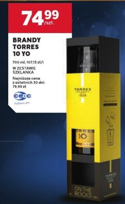 Brandy Torres 10 YO 700 ml 107,13 zł/l promocja w Stokrotka