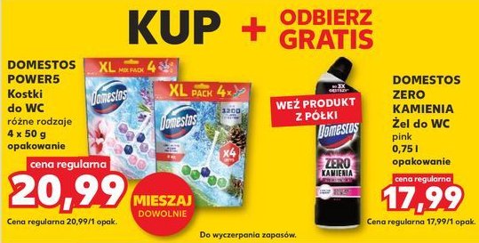 Kostka do wc pine Domestos power5 promocja