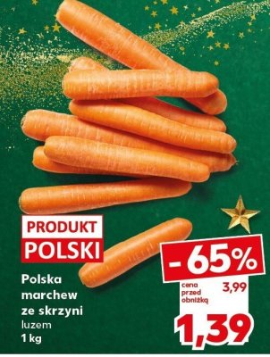 Marchew polska ze skrzyni luzem promocja w Kaufland