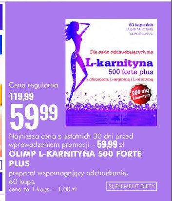 Suplement diety OLIMP LABS L-KARNITYNA 500 FORTE PLUS promocja