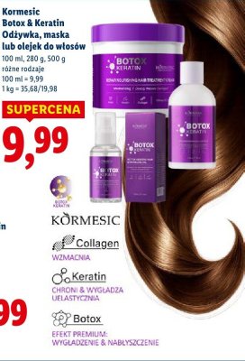 Odżywka, maska lub olejek do włosów Botox & Keratin promocja w Lidl