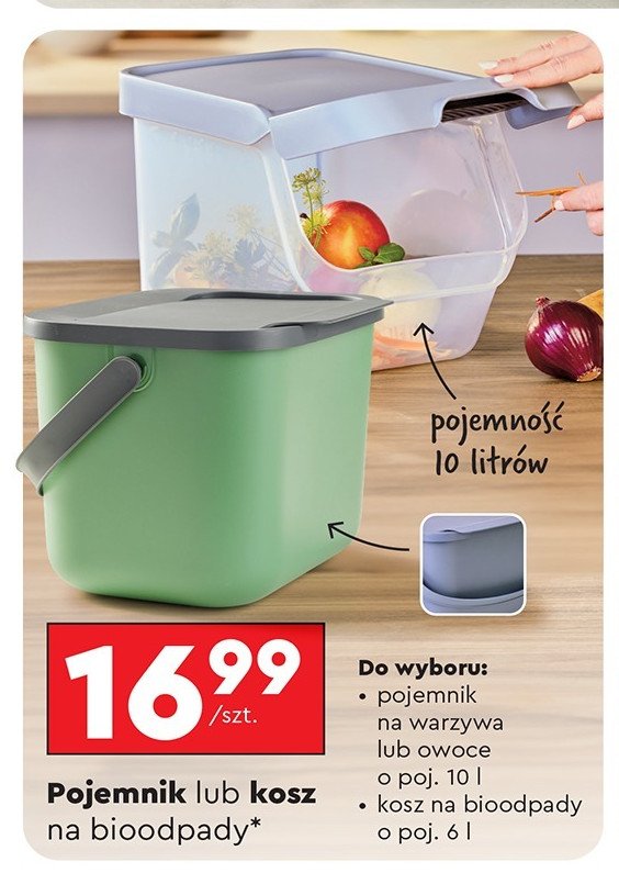 Pojemnik kuchenny na warzywa i owoce 10 l Smukee promocja w Biedronka