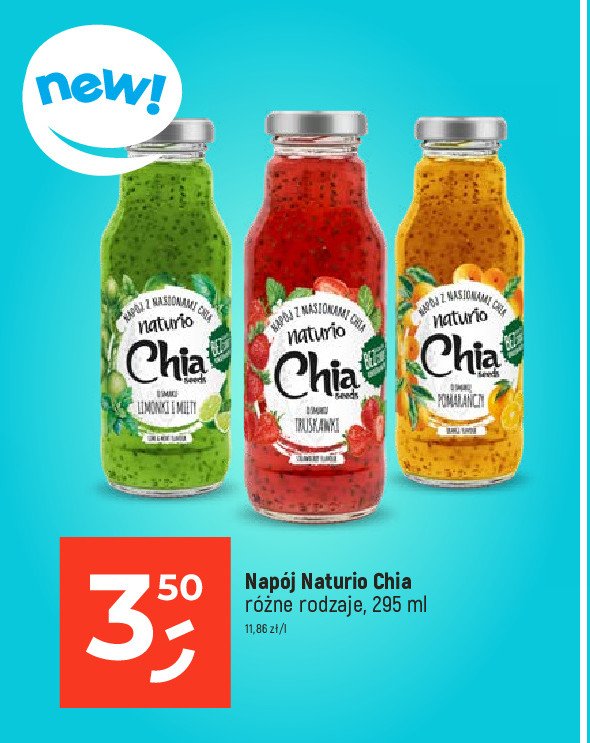 Nap贸j chia limonka mi臋ta Naturio chia promocja