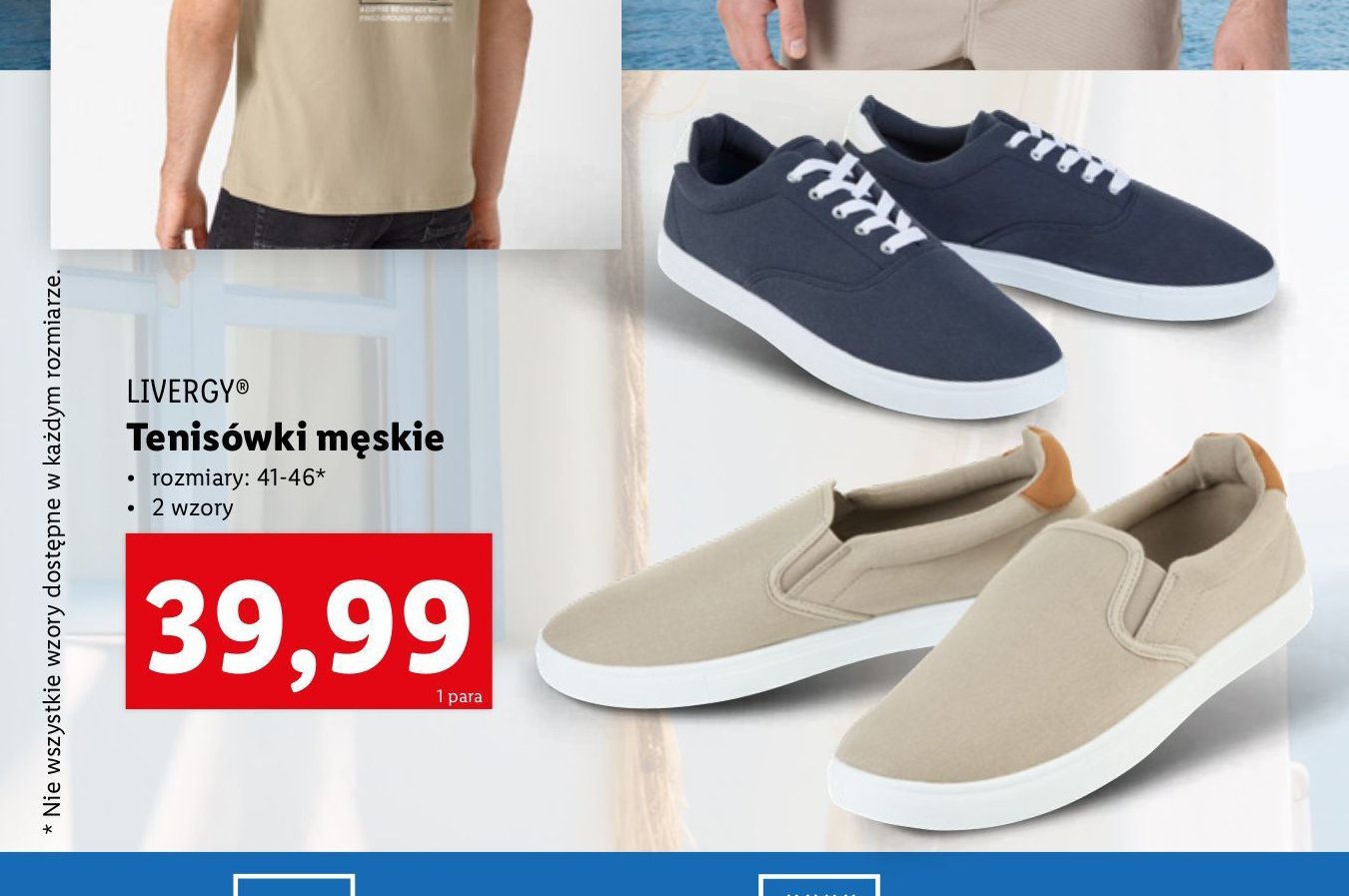 Tenisówki męskie 41-46 Livergy promocja w Lidl