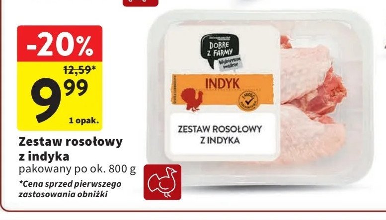 Zestaw rosołowy z indyka Intermarche dobre z farmy promocja