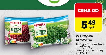 Szpinak rozdrobniony Hortex promocja w Carrefour