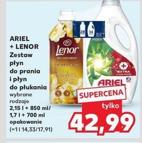 Zestaw: płyn do prania extra 1.7 l + płyn do płukania enjoy 700 ml ARIEL + LENOR promocja