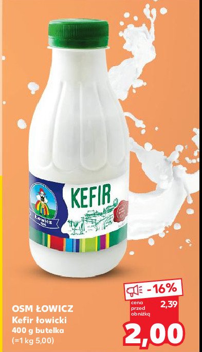 Kefir 1.5 % Osm łowicz promocja w Kaufland