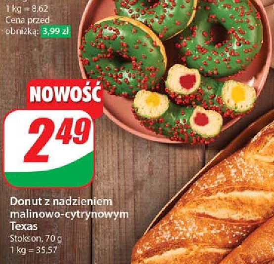 Donut texas Stokson promocja w Dino