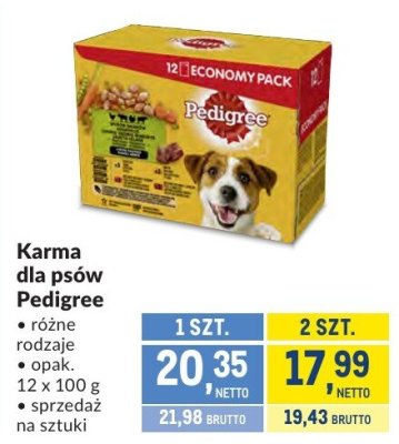 Karma dla psów Pedigree różne rodzaje promocja w Makro