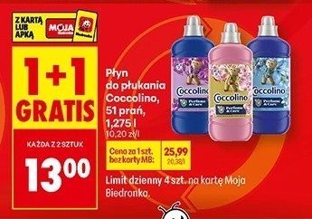 Płyn do płukania Coccolino promocja w Biedronka
