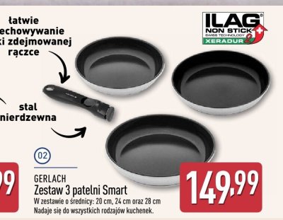 Zestaw 3 patelni Smart promocja w Aldi