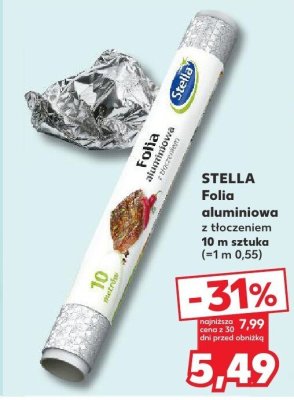 Folia aluminiowa z tłoczeniem STELLA promocja w Kaufland
