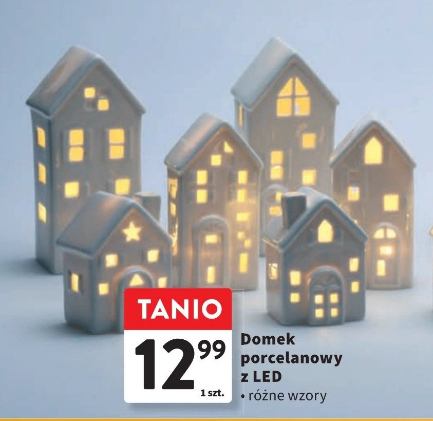 Domek porcelanowy led promocja w Intermarche