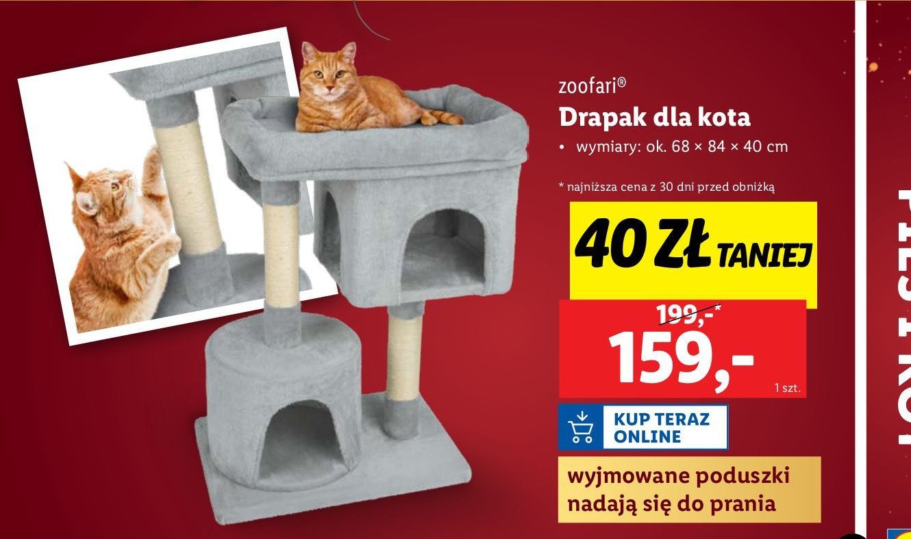 Drapak dla kota 68 x 84 x 40 cm Zoofari promocja