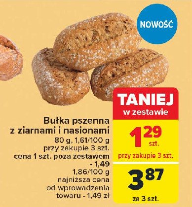 Bułka wieloziarnista promocja w Carrefour Market